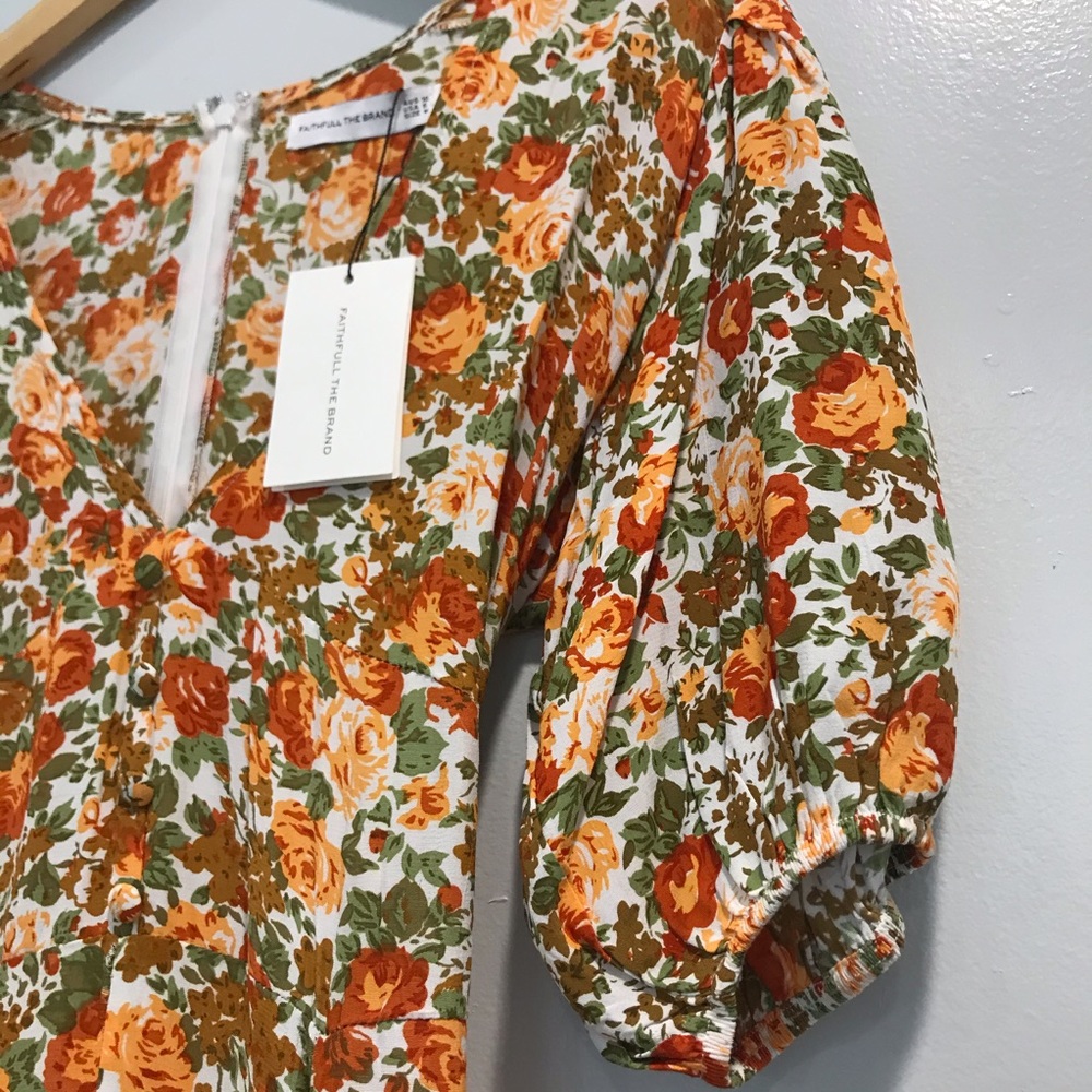 SOLD - NEW Faithfull the Brand Delia Midi Dress M - Picture 6 of 10